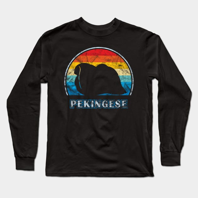 Pekingese Vintage Design Dog Long Sleeve T-Shirt by millersye